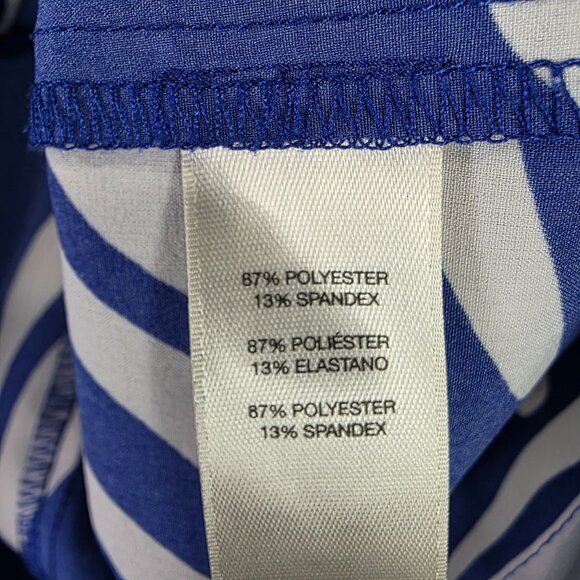 Womens Chicos Zenergy Blue & White Zebra Print Jacket Full Zip Polyester Size 1 - Picture 3 of 8